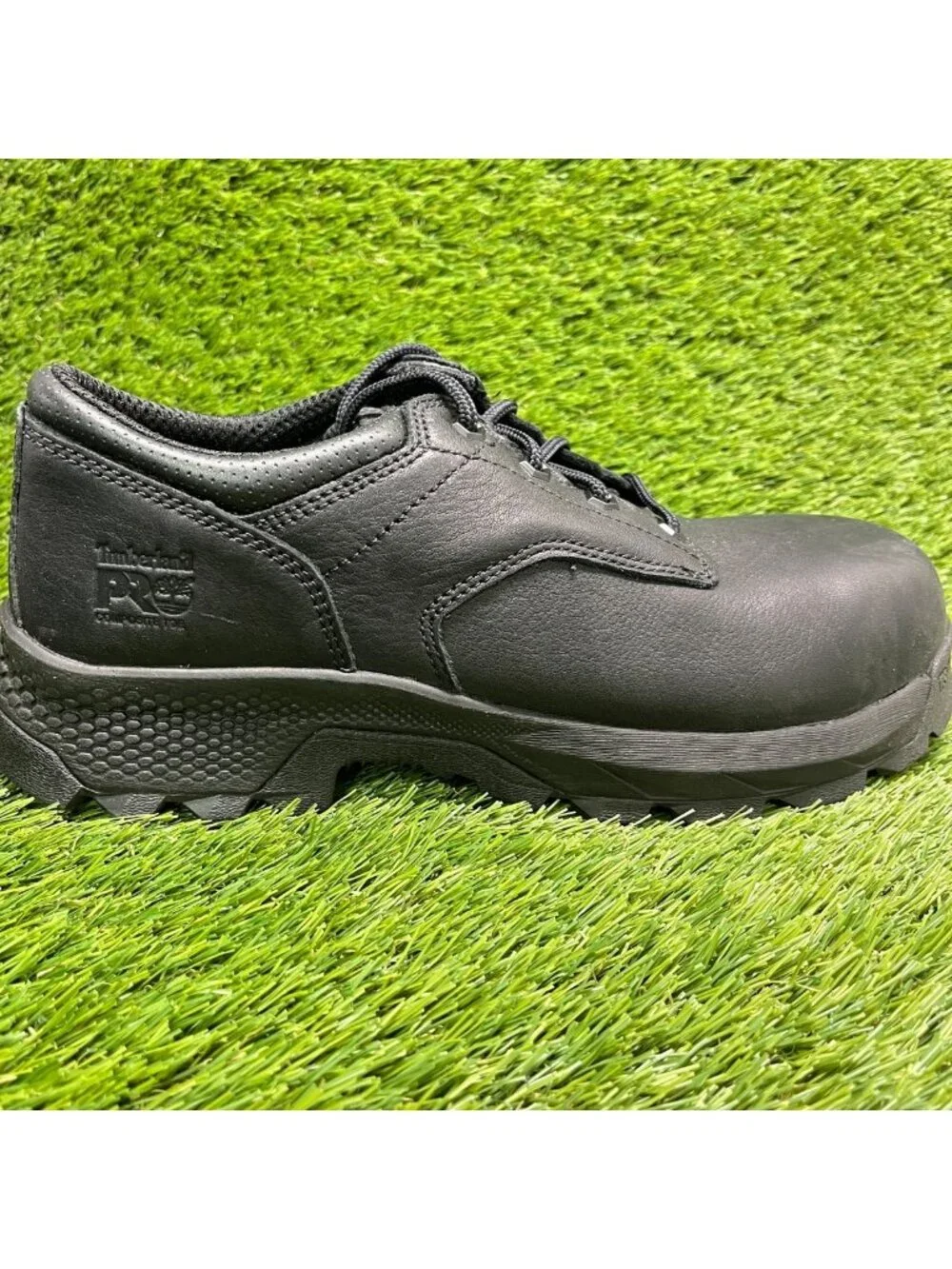 Timberland Pro Titan EV Mens Size 10 Triple Black Composite Toe Oxford Shoes